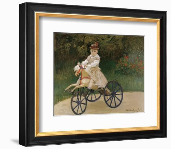 Jean Monet on his Hobby Horse, 1872-Claude Monet-Framed Art Print