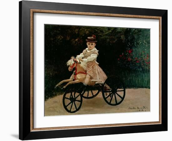 Jean Monet on His Hobby Horse, 1872-Claude Monet-Framed Giclee Print