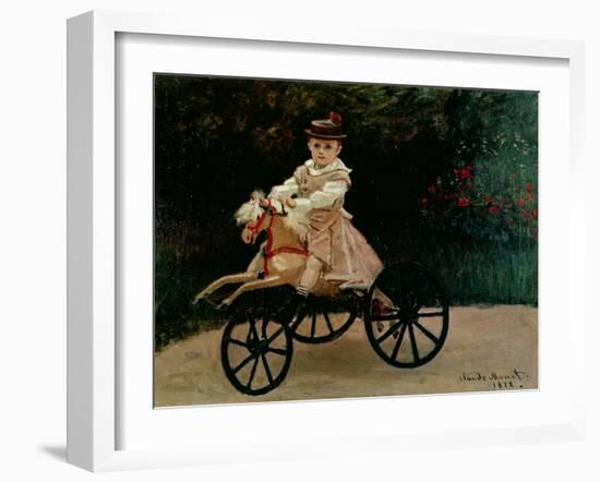 Jean Monet on His Hobby Horse, 1872-Claude Monet-Framed Giclee Print