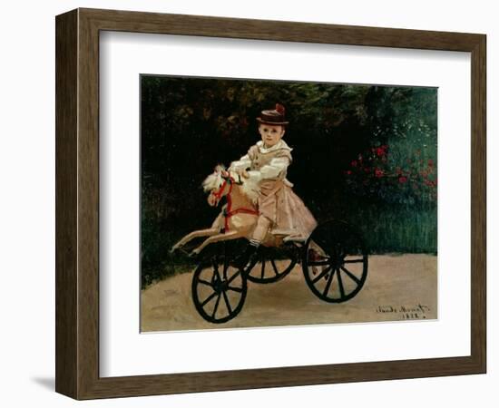 Jean Monet on His Hobby Horse, 1872-Claude Monet-Framed Giclee Print