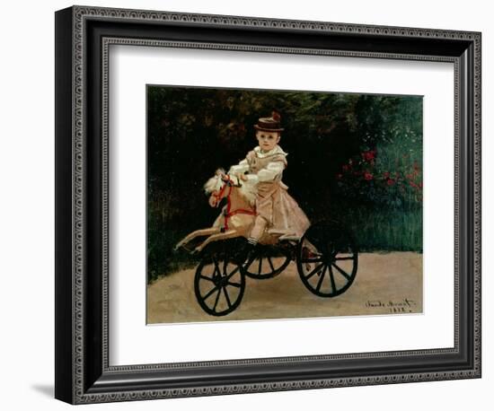 Jean Monet on His Hobby Horse, 1872-Claude Monet-Framed Giclee Print