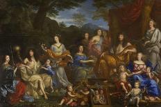 La Famille de Louis XIV en 1670 représentée en Travestis mythologiques-Jean Nocret-Framed Giclee Print