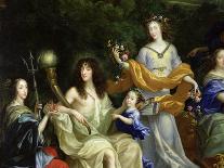 La Famille de Louis XIV en 1670 représentée en Travestis mythologiques-Jean Nocret-Framed Giclee Print