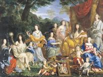 La Famille de Louis XIV en 1670 représentée en Travestis mythologiques-Jean Nocret-Framed Giclee Print