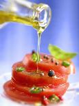 Spiced Tomatoes Being Drizzled with Olive Oil-Jean-Paul Chassenet-Photographic Print