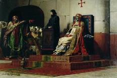 Pope Formosus (816-896) and Pope Stephen VI in 897-Jean Paul Laurens-Mounted Giclee Print