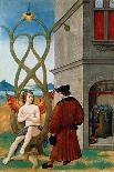 Dialogue Between the Alchemist and Nature, 1516 (Vellum)-Jean Perreal-Mounted Giclee Print