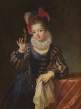 Young Girl with a Mask (Oil on Canvas)-Jean Raoux-Giclee Print