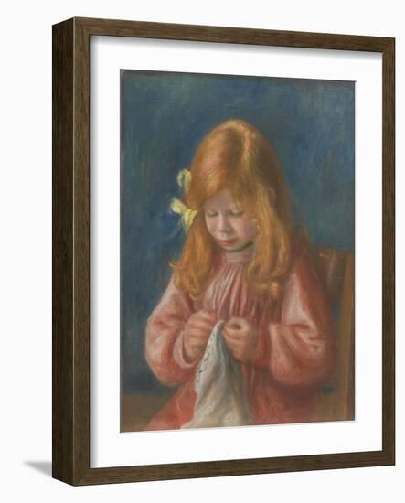 Jean Renoir Sewing, 1899-1900-Pierre-Auguste Renoir-Framed Giclee Print