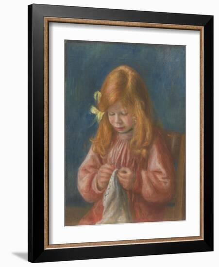 Jean Renoir Sewing, 1899-1900-Pierre-Auguste Renoir-Framed Giclee Print