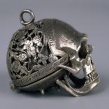 Skull-Shaped Clock, Silver and Gilt Brass, Geneva, Switzerland-Jean Rousseau-Framed Giclee Print