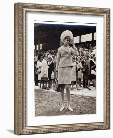 Jean Shrimpton (B.1942) at the Melbourne Cup in 1965-Australian Photographer-Framed Giclee Print