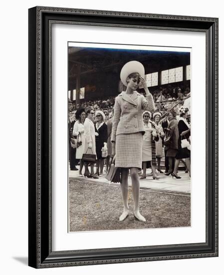 Jean Shrimpton (B.1942) at the Melbourne Cup in 1965-Australian Photographer-Framed Giclee Print