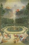 The Groves of Versailles. View of the Theatre of Water with Nymphs Waiting to Receive Psyche-Jean the Younger Cotelle-Giclee Print