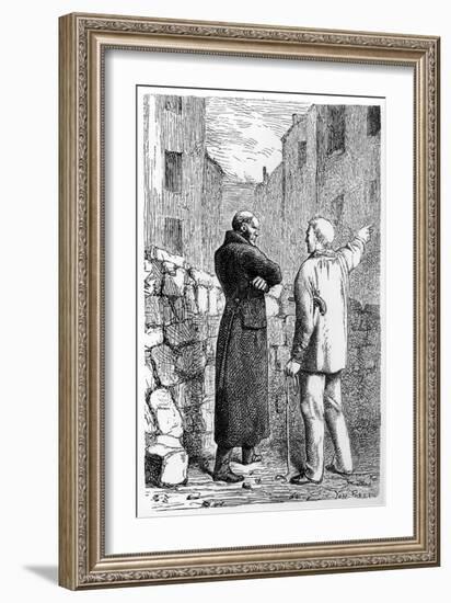 Jean Valjean Gets His Revenge, Illustration from 'Les Miserables' by Victor Hugo (1802-85)-Gustave Brion-Framed Giclee Print