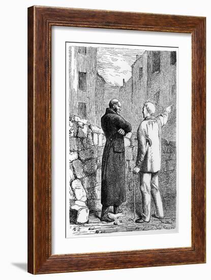 Jean Valjean Gets His Revenge, Illustration from 'Les Miserables' by Victor Hugo (1802-85)-Gustave Brion-Framed Giclee Print