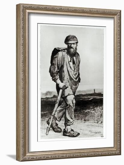 Jean Valjean, Illustration from "Les Miserables" by Victor Hugo 1862-Gustave Brion-Framed Giclee Print