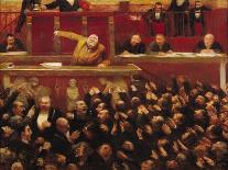 Jean Jaures (1859-1914) Speaking at the Tribune of the Chamber of Deputies, 1903-Jean Veber-Framed Giclee Print