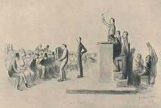 Jean Jaures (1859-1914) Speaking at the Tribune of the Chamber of Deputies, 1903-Jean Veber-Framed Giclee Print