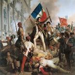 Le combat devant l'Hôtel de Ville, le 28 juillet 1830-Jean Victor Schnetz-Framed Giclee Print