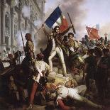 Le comte Eudes défend Paris contre les Normands en 886-Jean Victor Schnetz-Giclee Print