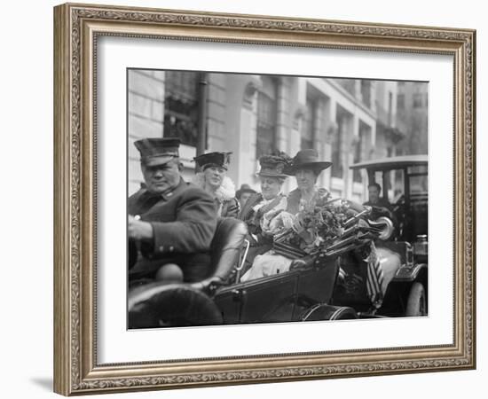 Jeanette Rankin arriving to be sworn into Congress, 1917-Harris & Ewing-Framed Photographic Print