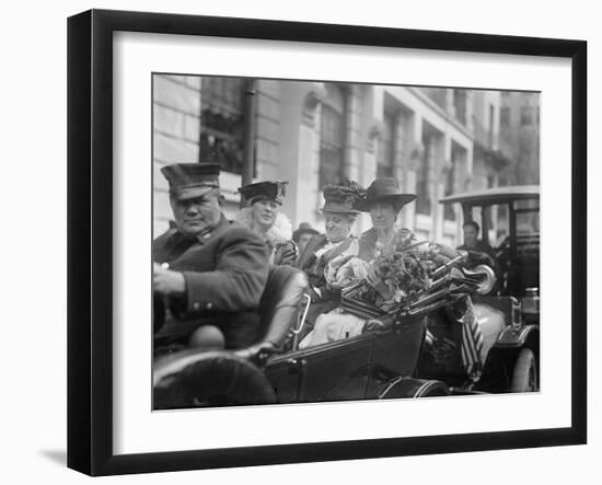 Jeanette Rankin arriving to be sworn into Congress, 1917-Harris & Ewing-Framed Photographic Print