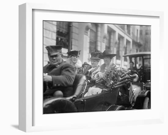 Jeanette Rankin arriving to be sworn into Congress, 1917-Harris & Ewing-Framed Photographic Print