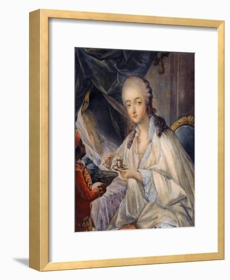 Jeanne Bécu, Comtesse Du Barry (1743-179) with a Cup of Coffee-Jean-Baptiste André Gautier Dagoty-Framed Giclee Print