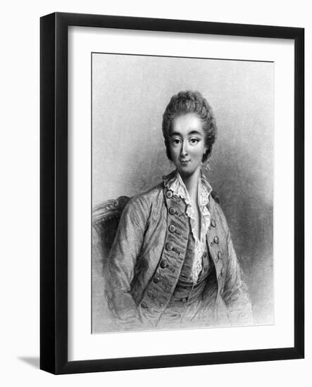 Jeanne Becu Comtesse Du Barry in Menswear-JC Armytage-Framed Art Print