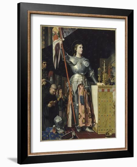 Jeanne d'Arc au sacre du roi Charles VII dans la cathédrale de Reims-Jean-Auguste-Dominique Ingres-Framed Giclee Print