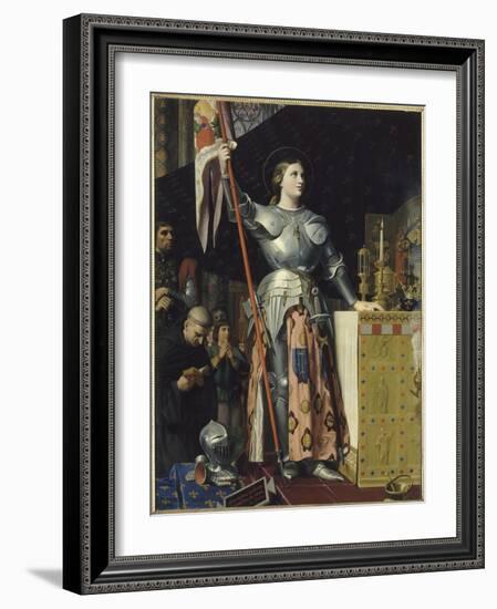 Jeanne d'Arc au sacre du roi Charles VII dans la cathédrale de Reims-Jean-Auguste-Dominique Ingres-Framed Giclee Print