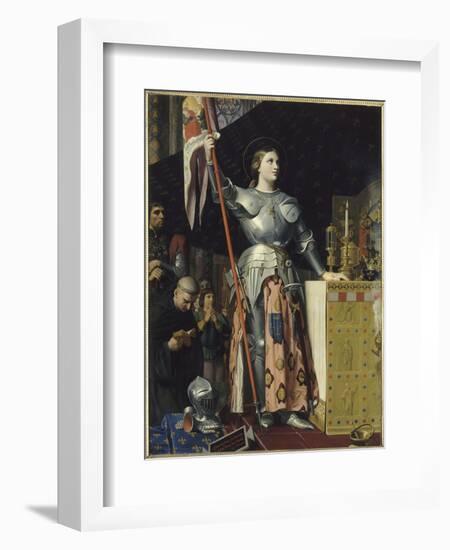 Jeanne d'Arc au sacre du roi Charles VII dans la cathédrale de Reims-Jean-Auguste-Dominique Ingres-Framed Giclee Print