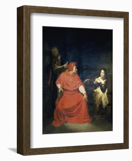 Jeanne D'Arc et le Cardinal de Winchester-Paul Delaroche-Framed Giclee Print