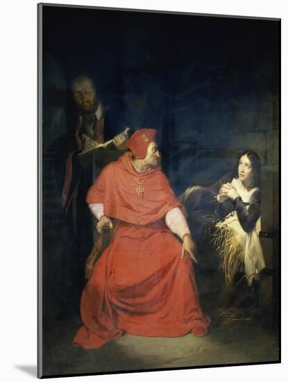 Jeanne D'Arc et le Cardinal de Winchester-Paul Delaroche-Mounted Giclee Print