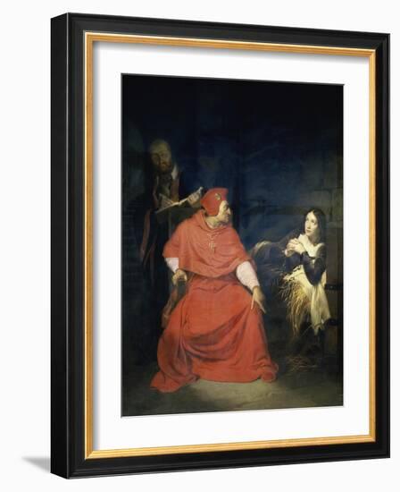 Jeanne D'Arc et le Cardinal de Winchester-Paul Delaroche-Framed Giclee Print