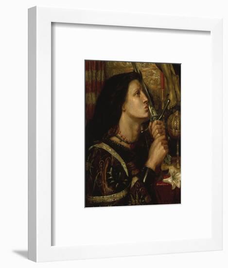Jeanne D'Arc Kuesst Das Schwert Der Befreiung, 1863-Dante Gabriel Rossetti-Framed Giclee Print