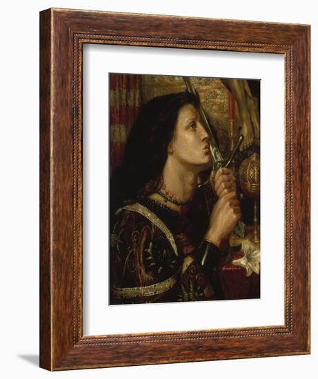 Jeanne D'Arc Kuesst Das Schwert Der Befreiung, 1863-Dante Gabriel Rossetti-Framed Giclee Print