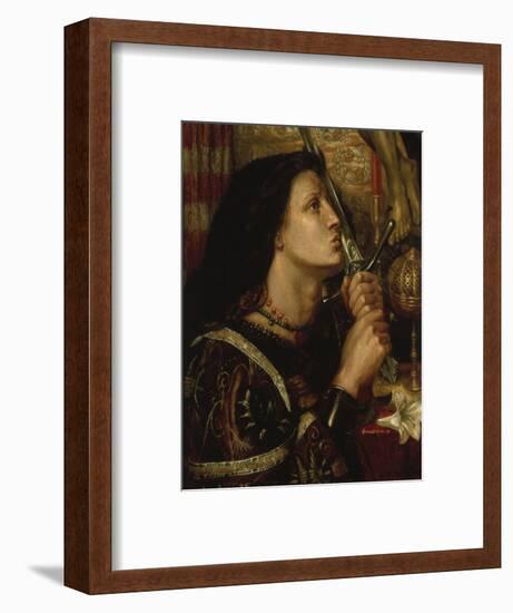 Jeanne D'Arc Kuesst Das Schwert Der Befreiung, 1863-Dante Gabriel Rossetti-Framed Giclee Print