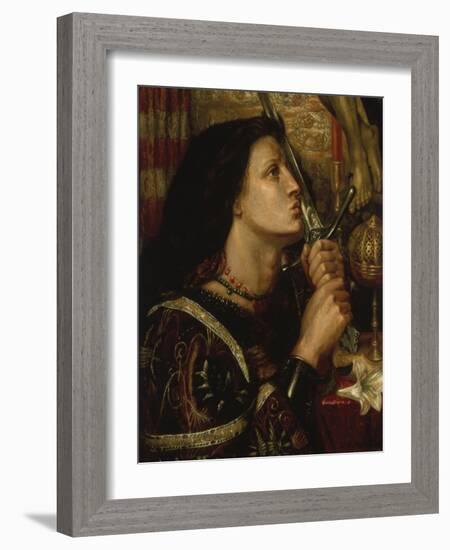 Jeanne D'Arc Kuesst Das Schwert Der Befreiung, 1863-Dante Gabriel Rossetti-Framed Giclee Print