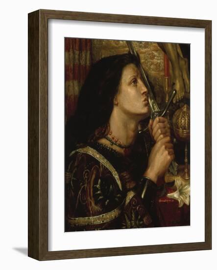 Jeanne D'Arc Kuesst Das Schwert Der Befreiung, 1863-Dante Gabriel Rossetti-Framed Giclee Print