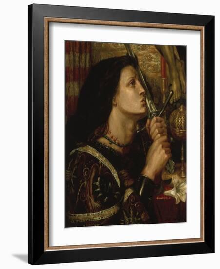 Jeanne D'Arc Kuesst Das Schwert Der Befreiung, 1863-Dante Gabriel Rossetti-Framed Giclee Print