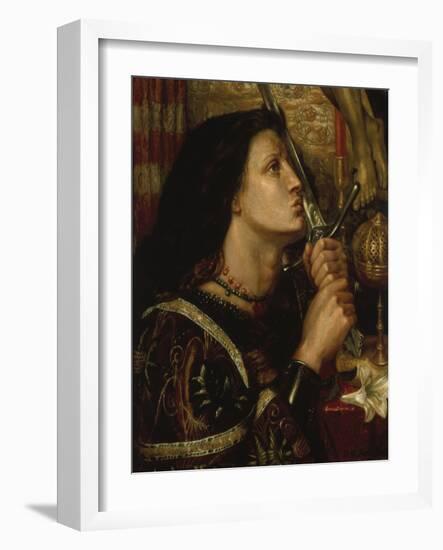 Jeanne D'Arc Kuesst Das Schwert Der Befreiung, 1863-Dante Gabriel Rossetti-Framed Giclee Print