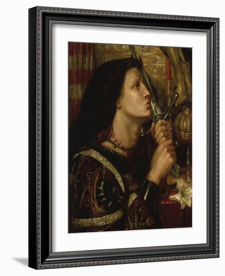 Jeanne D'Arc Kuesst Das Schwert Der Befreiung, 1863-Dante Gabriel Rossetti-Framed Giclee Print