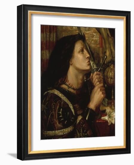 Jeanne D'Arc Kuesst Das Schwert Der Befreiung, 1863-Dante Gabriel Rossetti-Framed Giclee Print