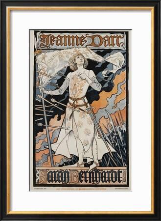 Jeanne D Arc Sarah Bernhardt Theater Poster Giclee Print Eugene Grasset Art Com