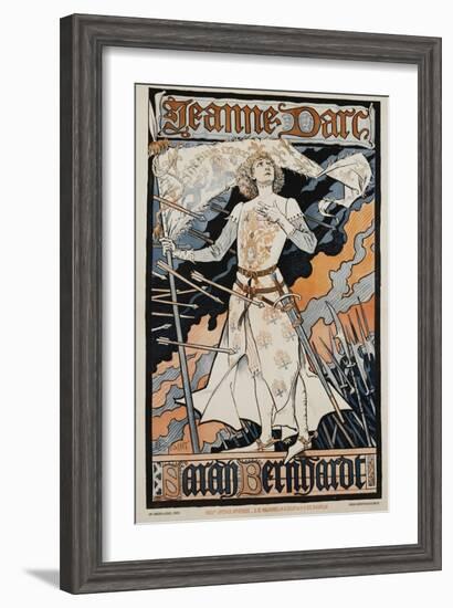 Jeanne D'Arc - Sarah Bernhardt Theater Poster-Eugene Grasset-Framed Giclee Print