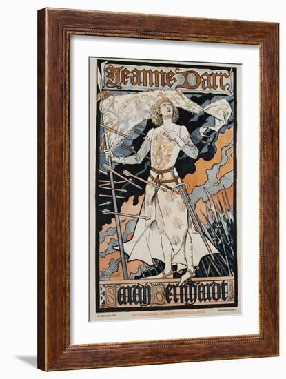 Jeanne D'Arc - Sarah Bernhardt Theater Poster-Eugene Grasset-Framed Giclee Print