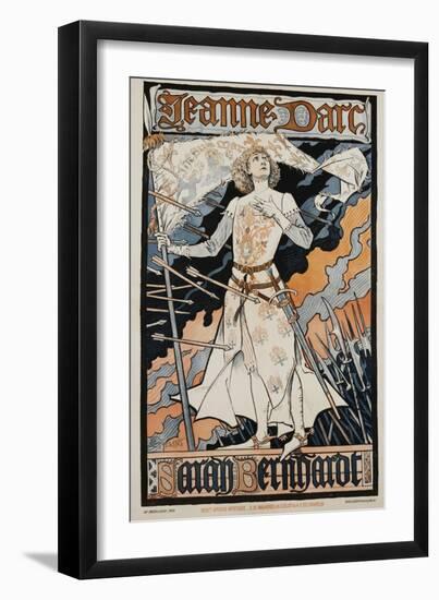 Jeanne D'Arc - Sarah Bernhardt Theater Poster-Eugene Grasset-Framed Giclee Print