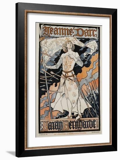 Jeanne D'Arc - Sarah Bernhardt Theater Poster-Eugene Grasset-Framed Giclee Print